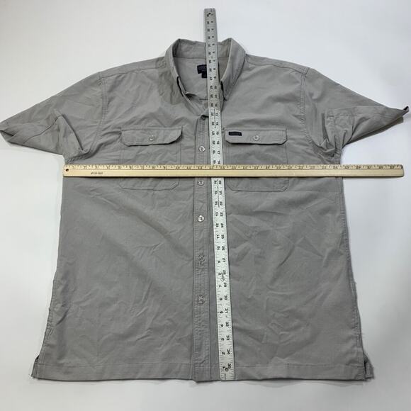 Smiths Work Wear Shirt Mens L Large Grey Button Up Short Sleeve Chest Pockets - Picture 7 of 10
